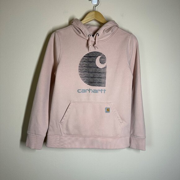 Carhartt Rain Defender Relaxed Fit Logo Hoodie Womens Size M Outdoor Chore Work - Picture 2 of 6